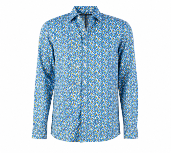 Blue Leaves Long Sleeve Shirt